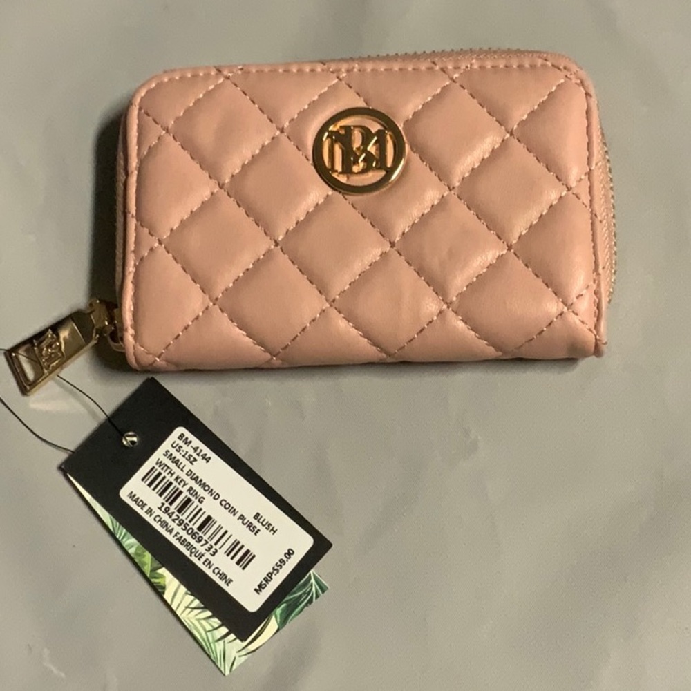 Badgley Mischka Pink Quilted Wallet
